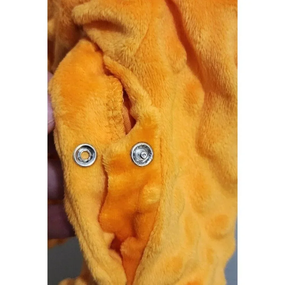 Chick Pea Baby Halloween Pumpkin Minky Footed Bodysuit Jack-o-Lantern Sz 3-6 Mos